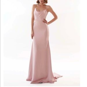Cowl Neck Mermaid Dress with Open Back